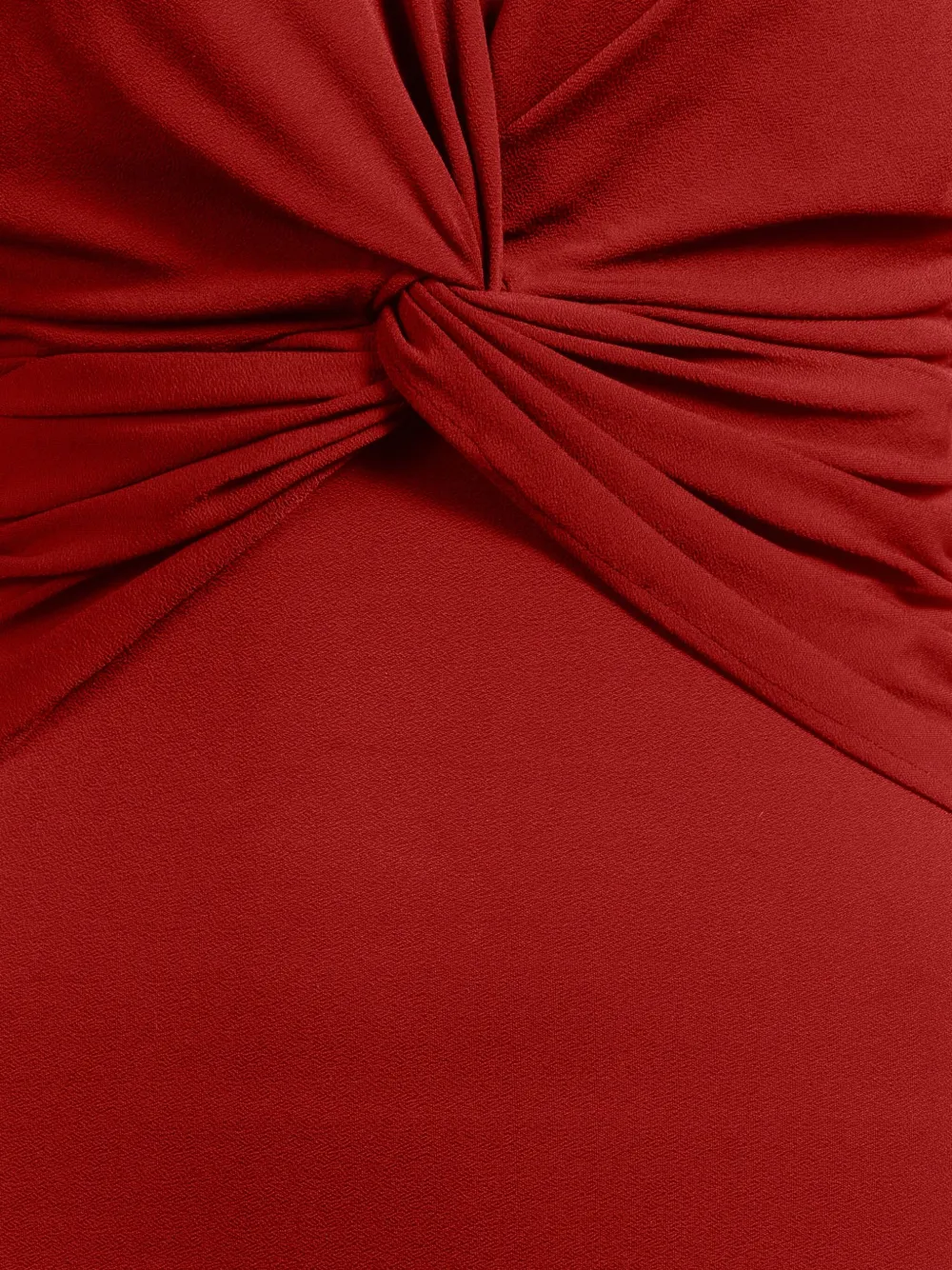 BOSS twist-detail long-sleeve midi dress Rood