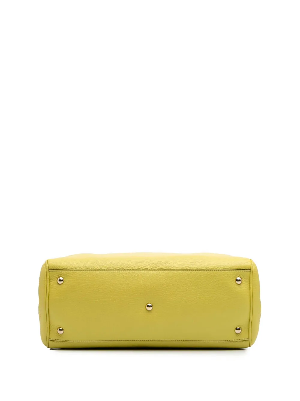 Pre-owned Gucci 2016-2024 Medium Calfskin Bamboo Shopper Satchel In Yellow