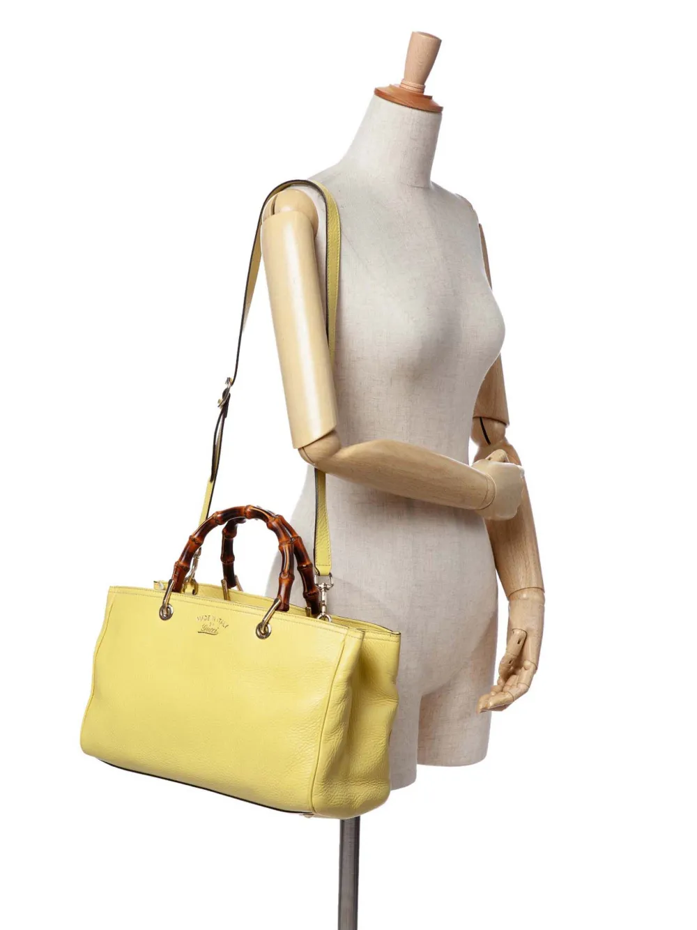 Gucci Pre-Owned 2016-2024 Medium Calfskin Bamboo Shopper satchel | Pre-Owned | Image 2