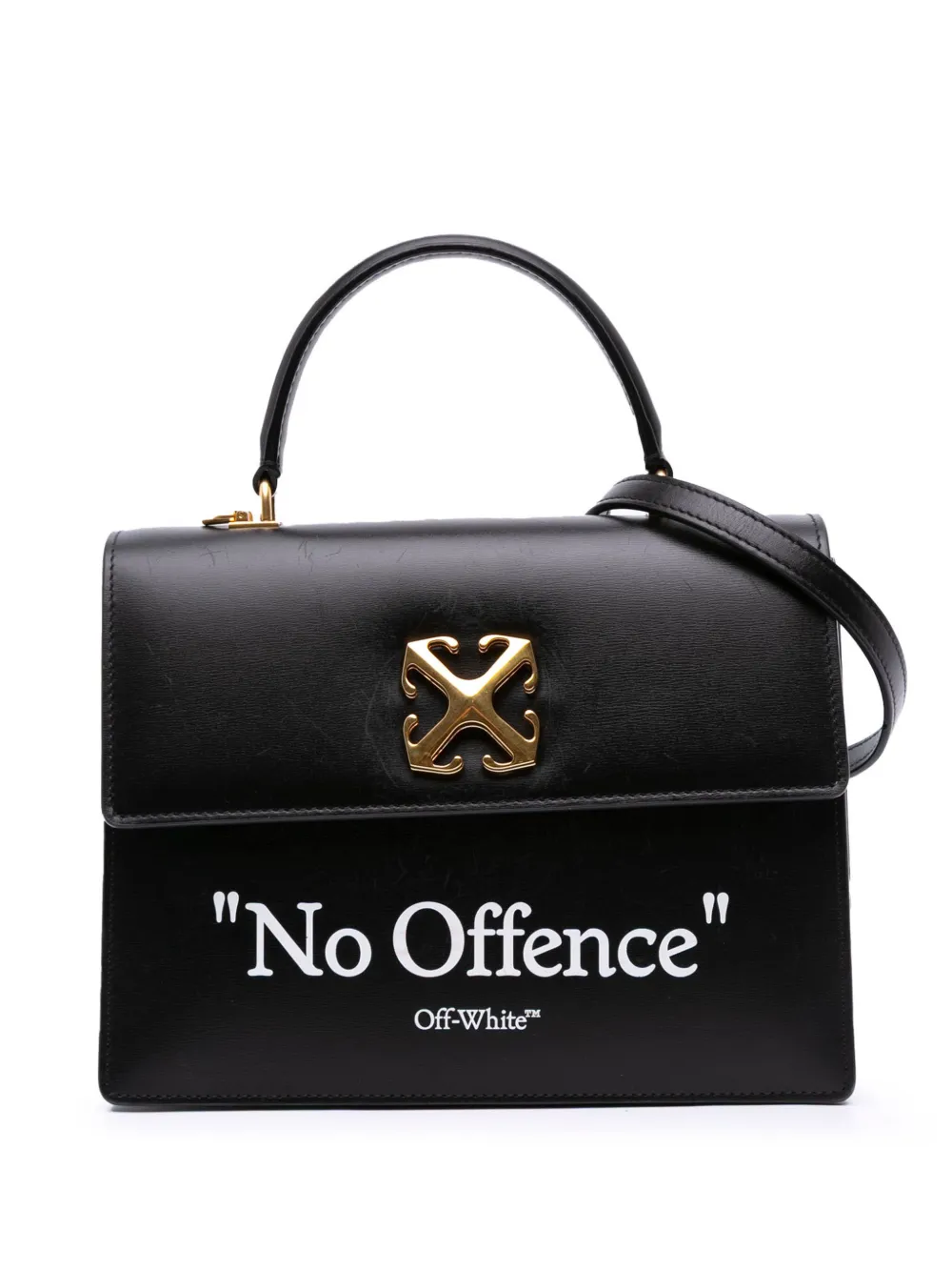 Off-White Pre-Owned 2019-2025 カーフスキン Jitney 1.4 トップハンドル クオート サッチェルバッグ Off-White Pre-Owned 2019-2025 カーフスキン Jitney 1.4 トップハンドル クオート サッチェルバッグ