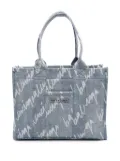 Balenciaga Pre-Owned 2009 Small Denim Scribble Logo Hardware satchel - Blue