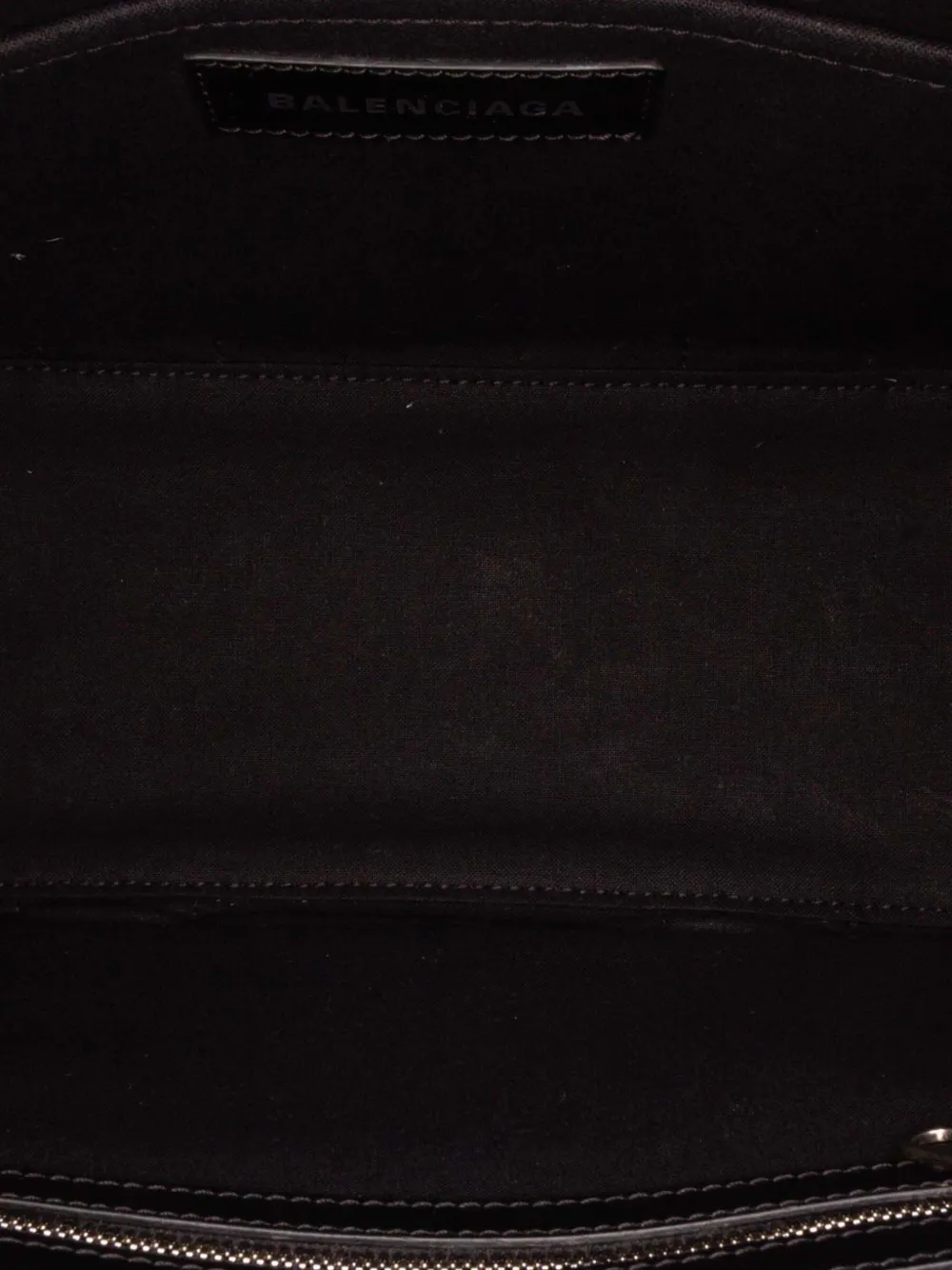Pre-owned Balenciaga 2009 Small Denim Scribble Logo Hardware Satchel