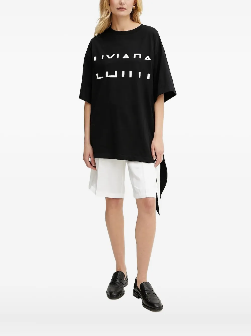 Liviana Conti Logo-detail T-shirt In Black