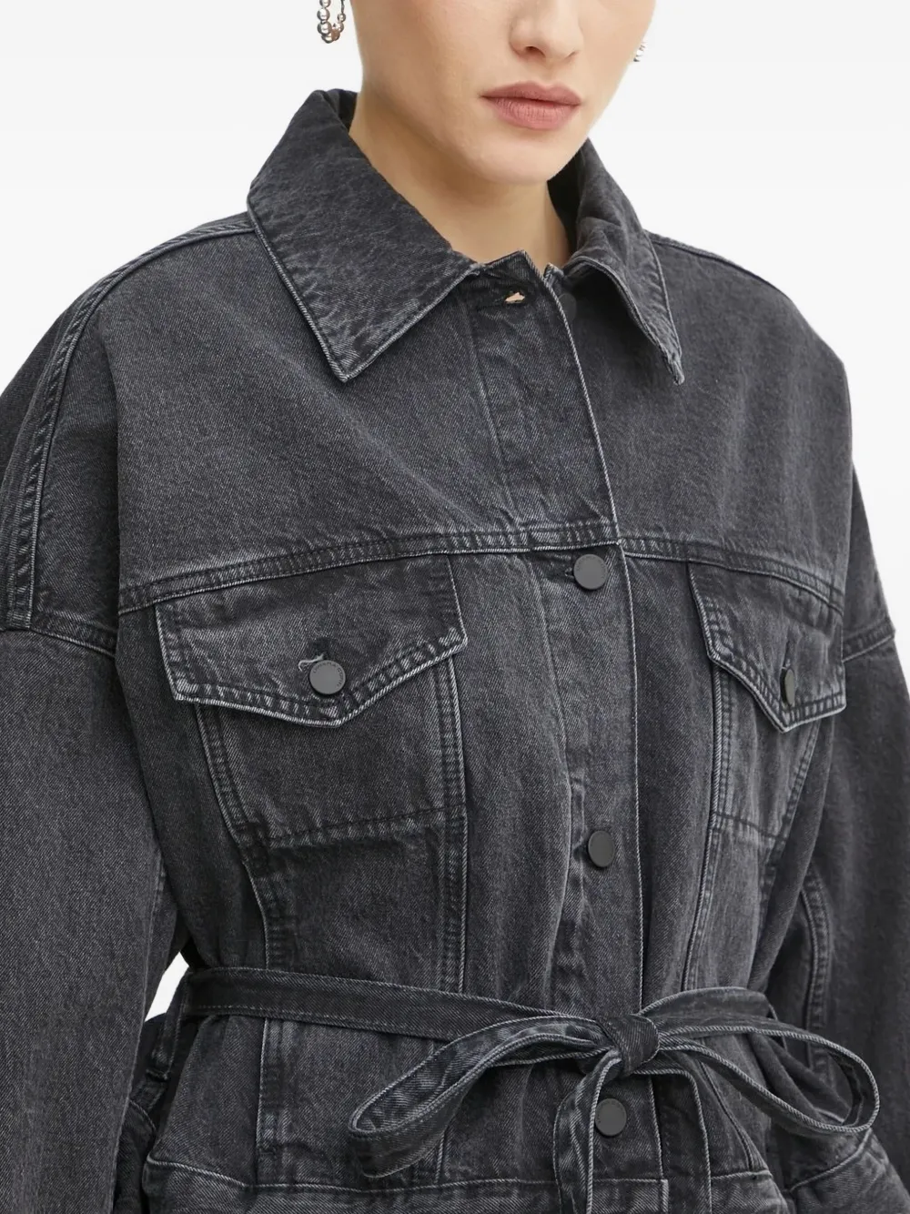 Liviana Conti Denim jack Grijs