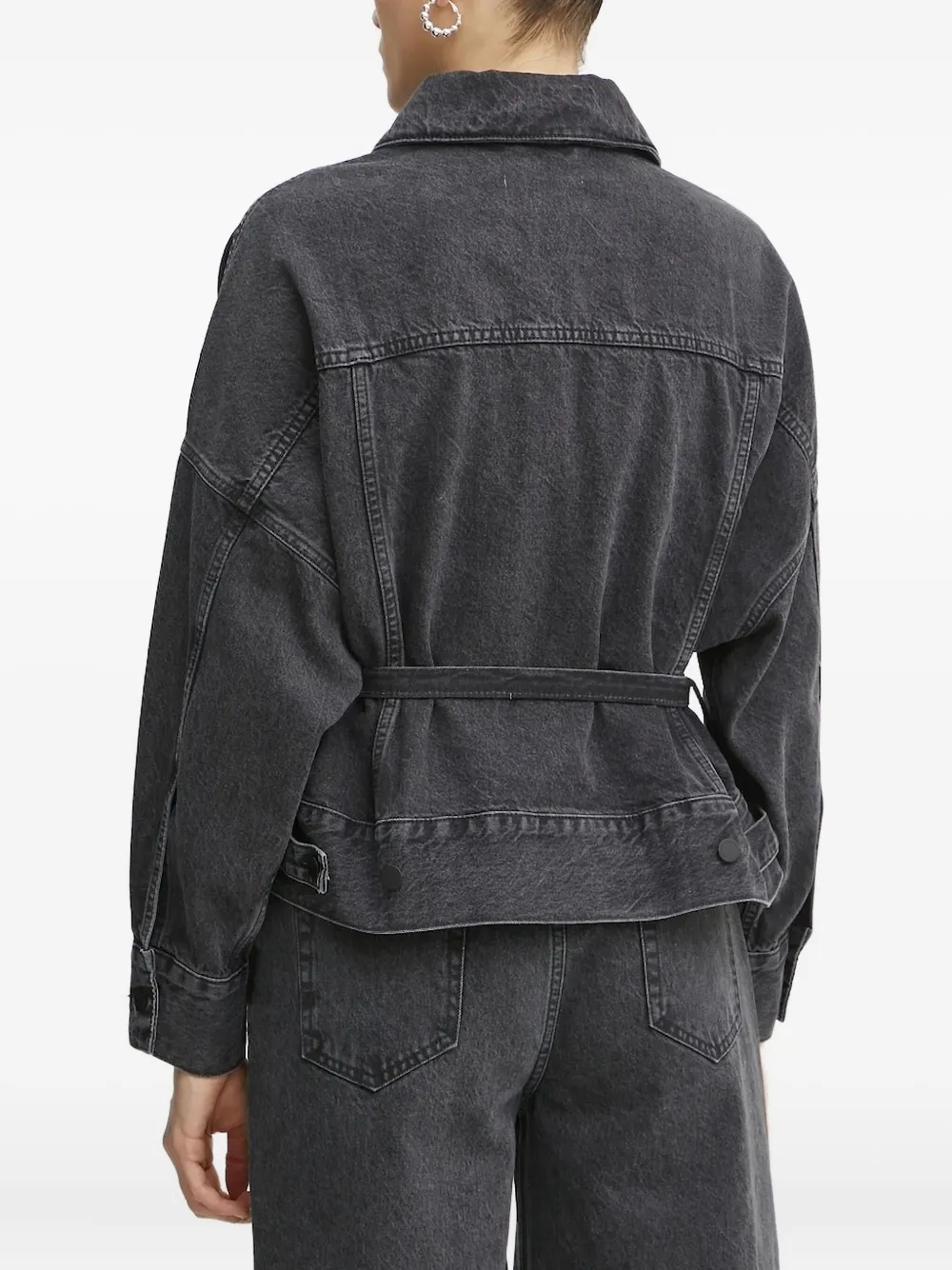 Liviana Conti Denim jack Grijs