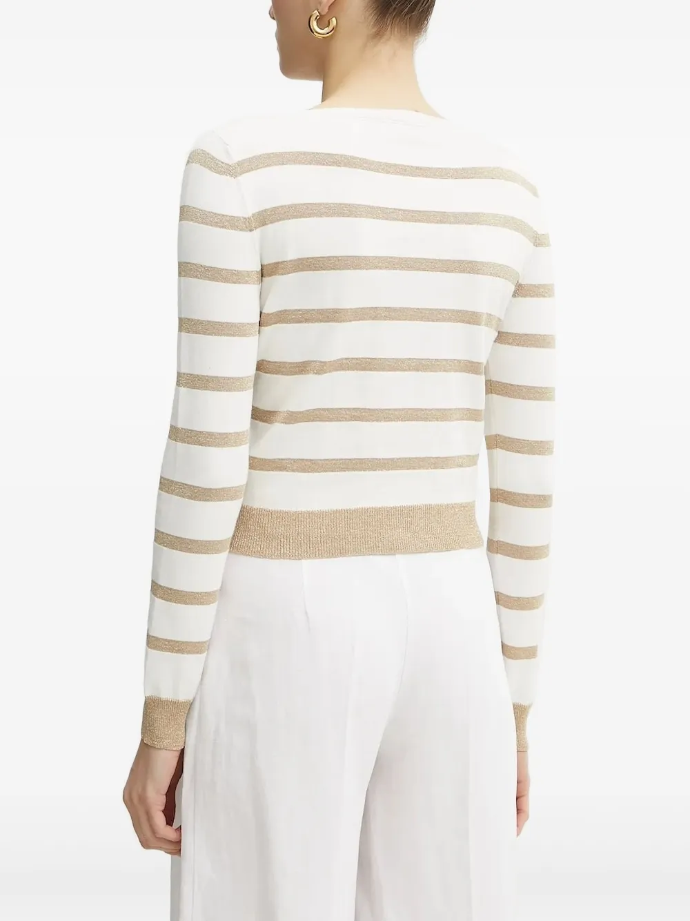 Ermanno Scervino striped embellished sweater | Knitted Sweaters | Image 2
