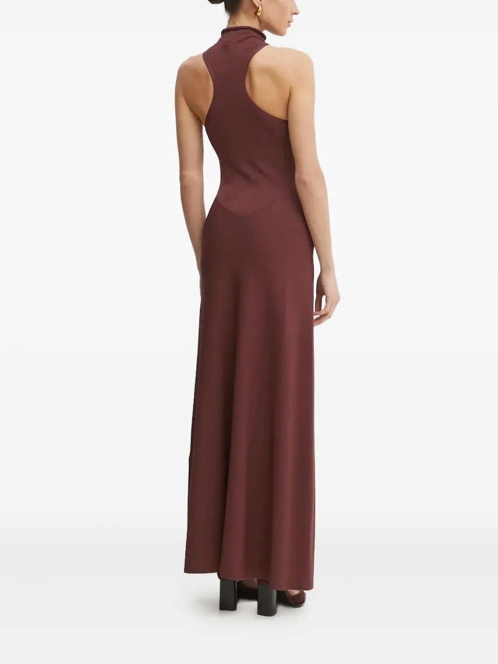 Liviana Conti high-neck sleeveless maxi dress - Bruin