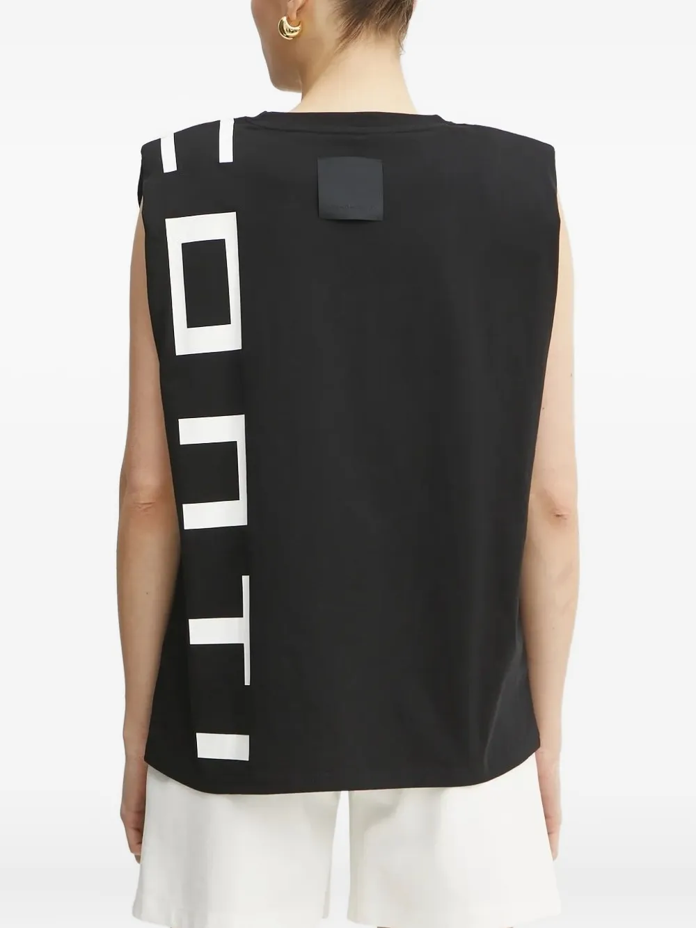 Liviana Conti padded-shoulder logo top | T-Shirts & Jersey Shirts | Image 2