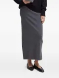 Liviana Conti side-slit maxi skirt - Grey