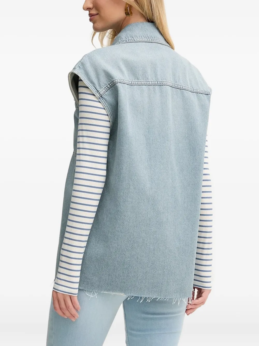 Liviana Conti frayed-details denim vest | Denim Jackets | Image 2