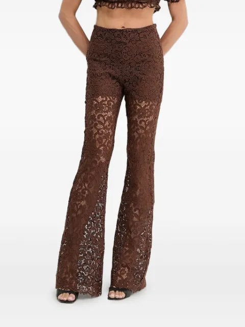 Ermanno Scervino lace-panelled flared trousers