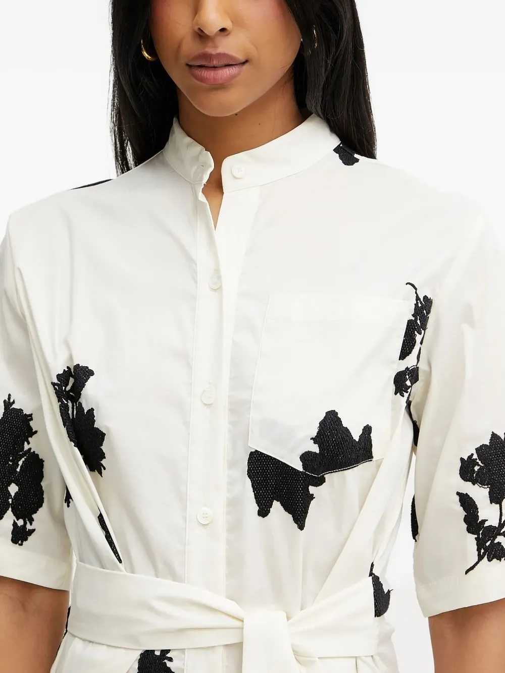 Liviana Conti Blousejurk met bloemenprint Wit