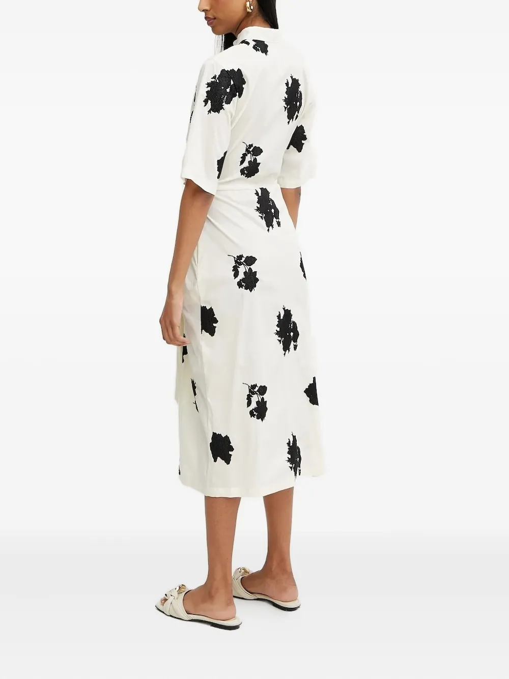 Liviana Conti Blousejurk met bloemenprint - Wit