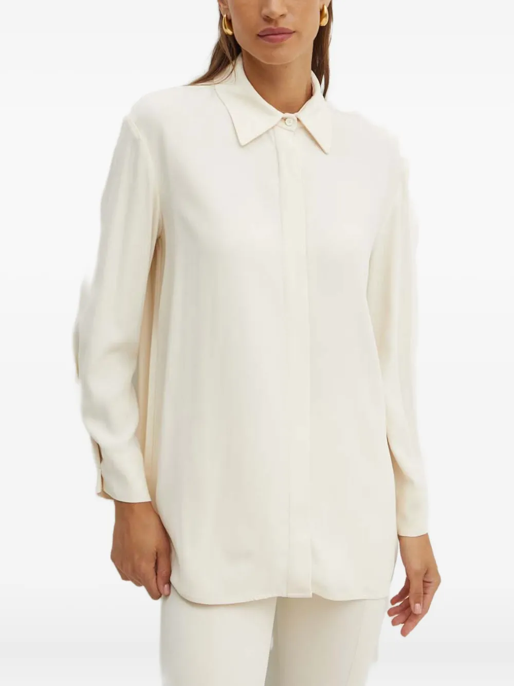 Liviana Conti point-collar shirt | Neutrals | Image 1