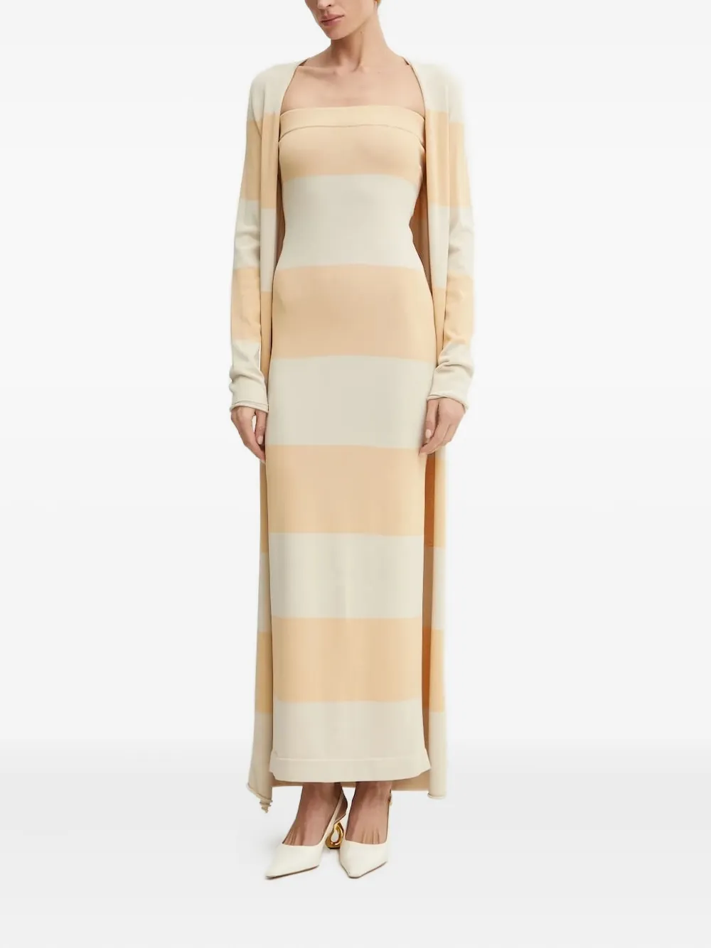 Liviana Conti Strapless jurk Beige