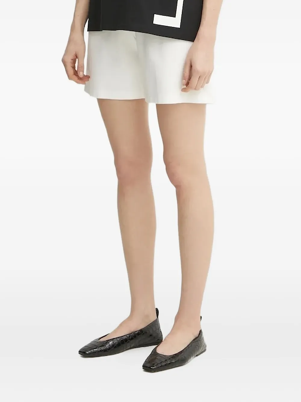 Liviana Conti Shorts met trekkoordtaille Wit