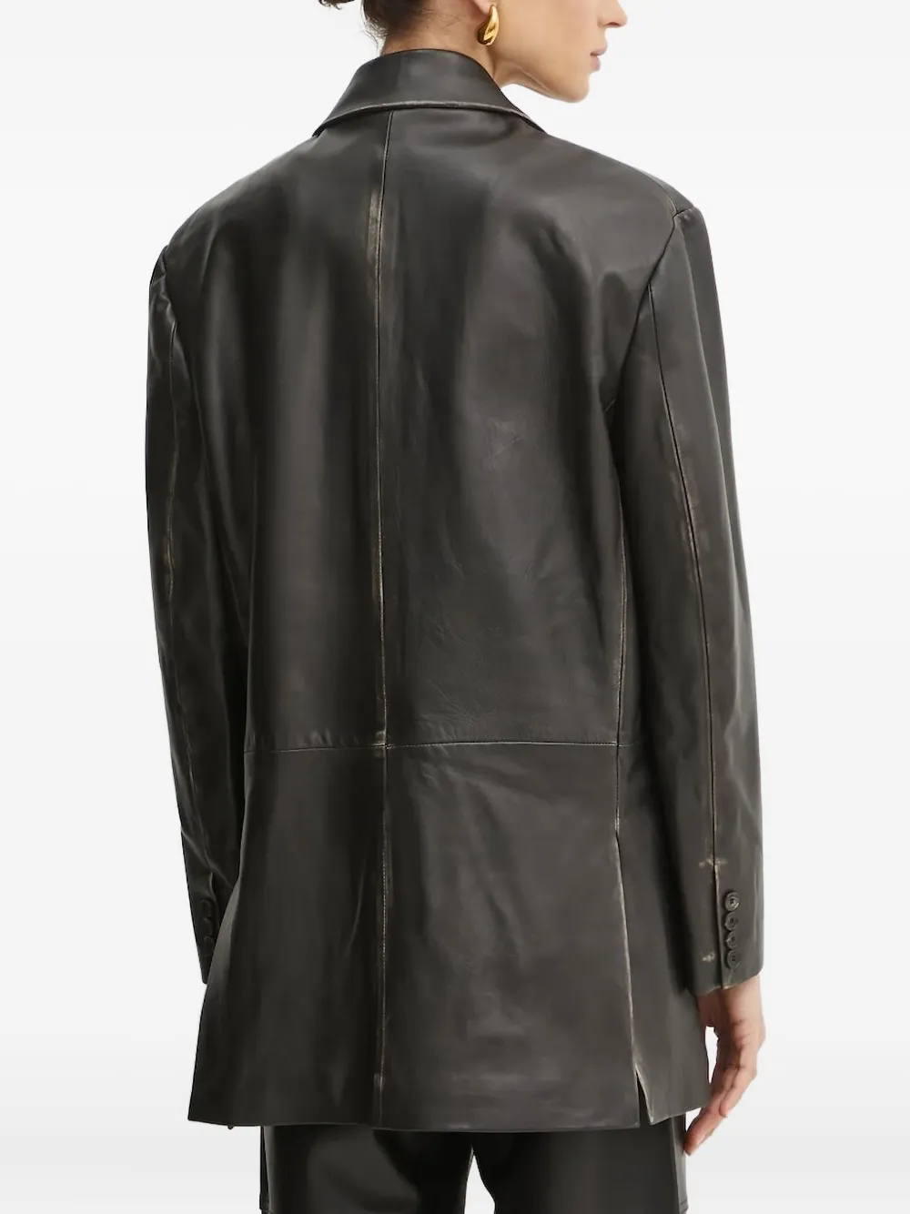 Liviana Conti Blazer met enkele rij knopen Zwart