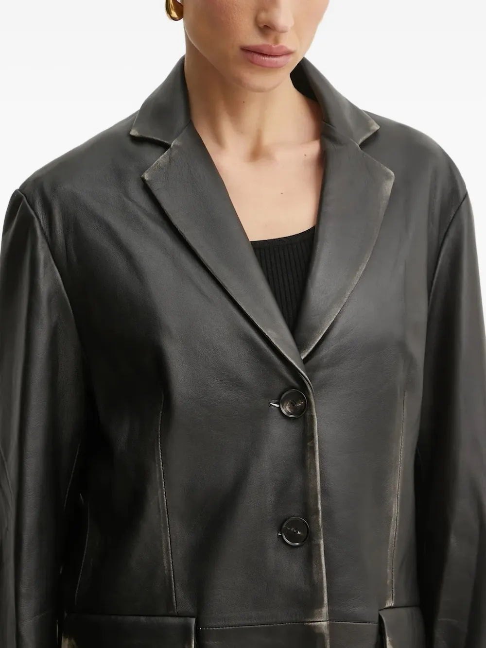Liviana Conti Blazer met enkele rij knopen Zwart