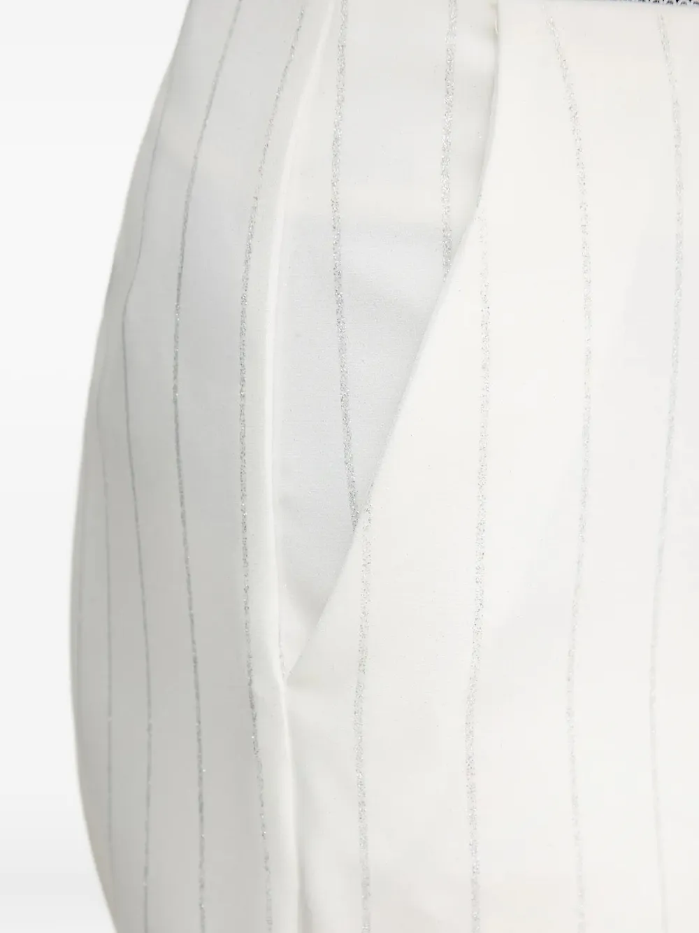 Ermanno Scervino Pinstripe Flared Trousers In White