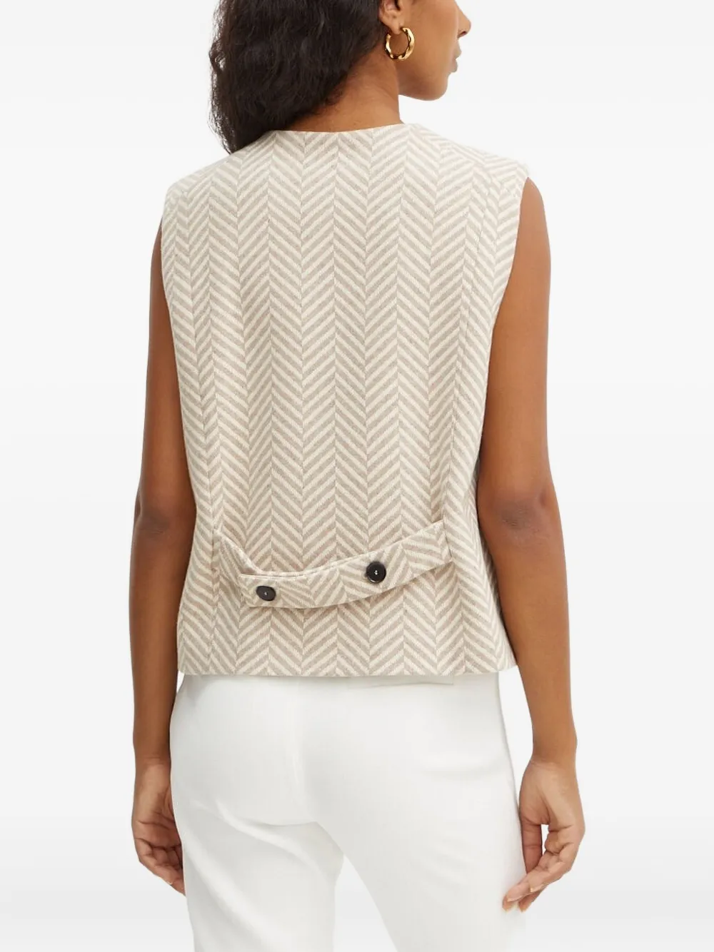 Liviana Conti button-front sleeveless vest | Vests & Tank Tops | Image 2