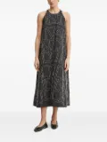 Liviana Conti geometric-print sleeveless midi dress - Black