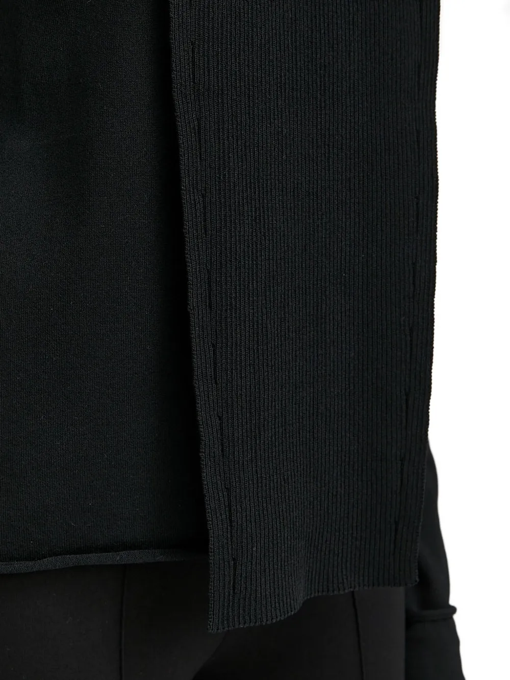 Liviana Conti Sweater met geribbeld vlak Zwart