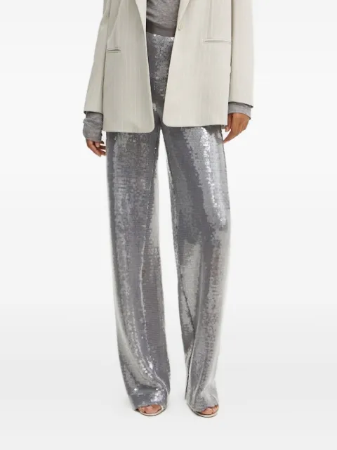 Liviana Conti sequin-fabric trousers