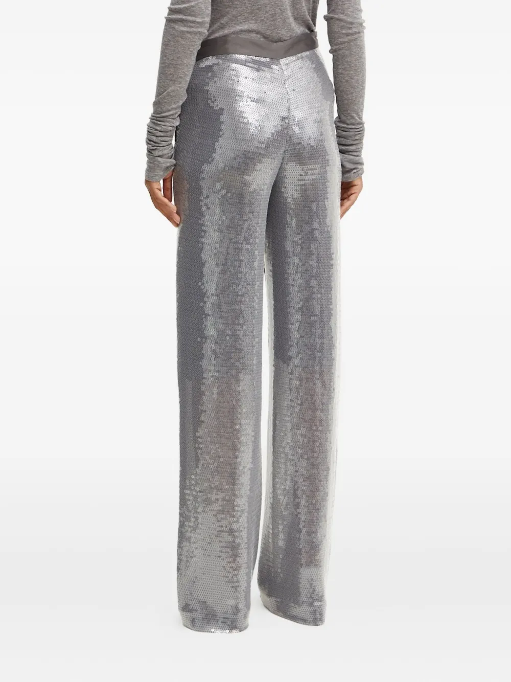 Liviana Conti Broek met pailletten - Grijs