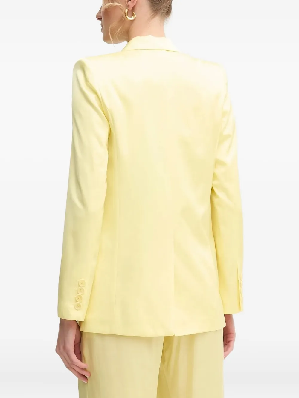 Ermanno Scervino Padded-shoulder Double-breasted Blazer In Yellow