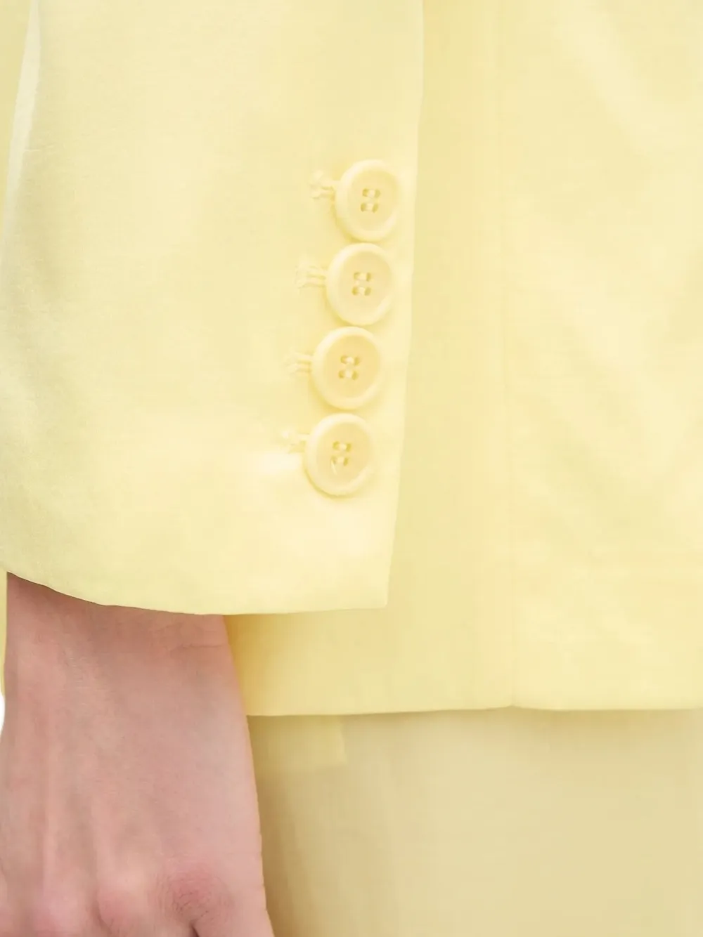 Ermanno Scervino Padded-shoulder Double-breasted Blazer In Yellow