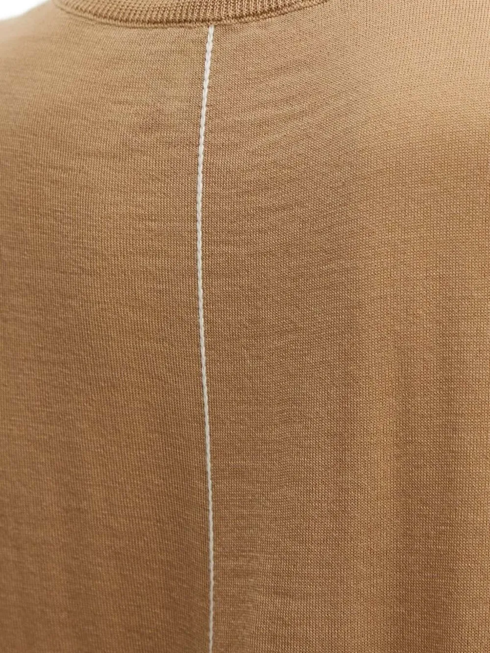 Liviana Conti Trui met V-hals en stiksel Beige