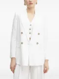 Ermanno Scervino embroidered double-breasted blazer - White