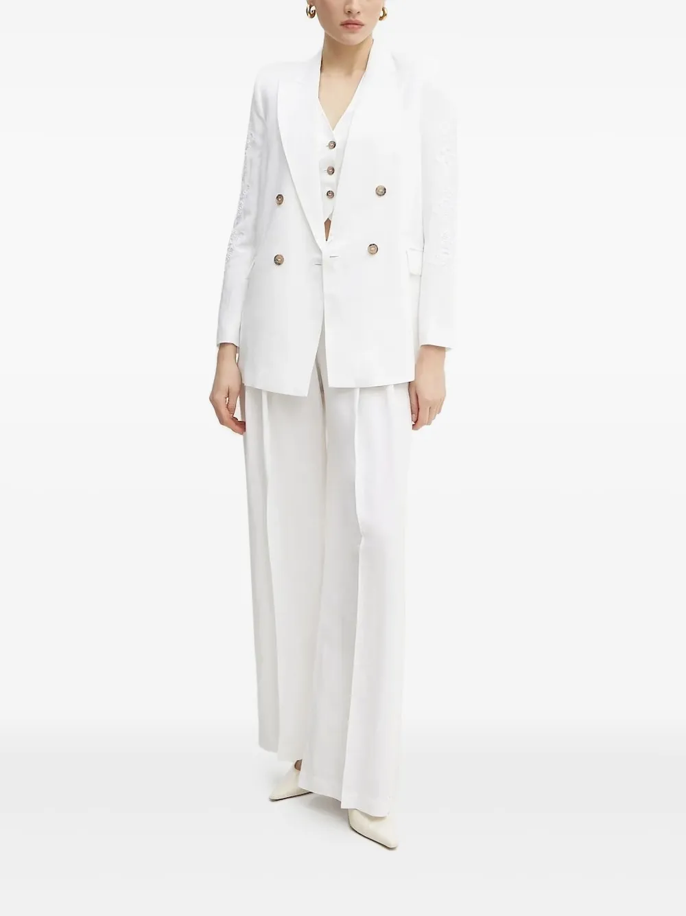 Ermanno Scervino embroidered double-breasted blazer | Blazers | Image 2