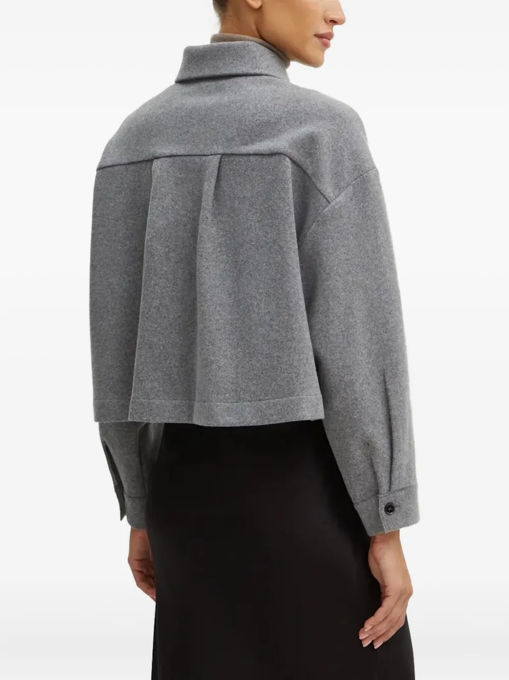 Liviana Conti Buttoned Jacket In Gray