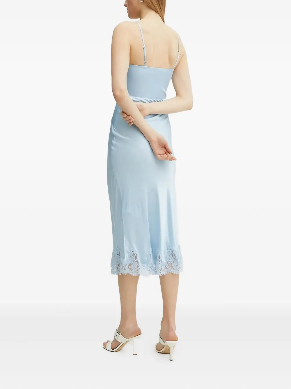 Ermanno Scervino Lace-insert Slip Midi Dress In Multi
