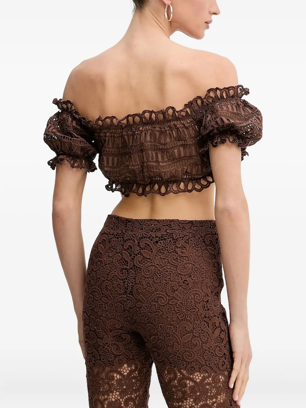 Ermanno Scervino off-shoulder embroidered-eyelet top | Blouses | Image 2