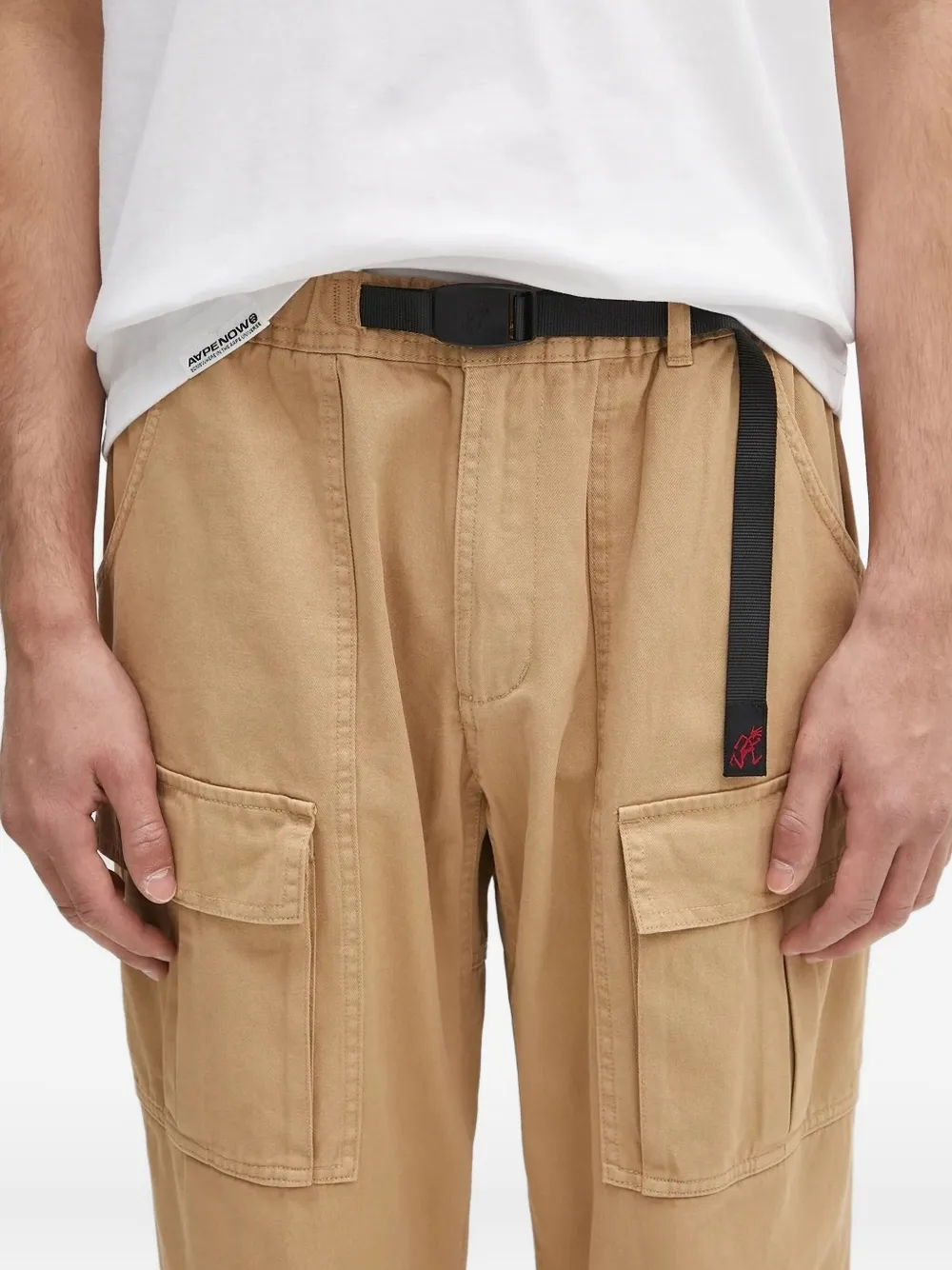 Gramicci belted cargo-pocket trousers Beige