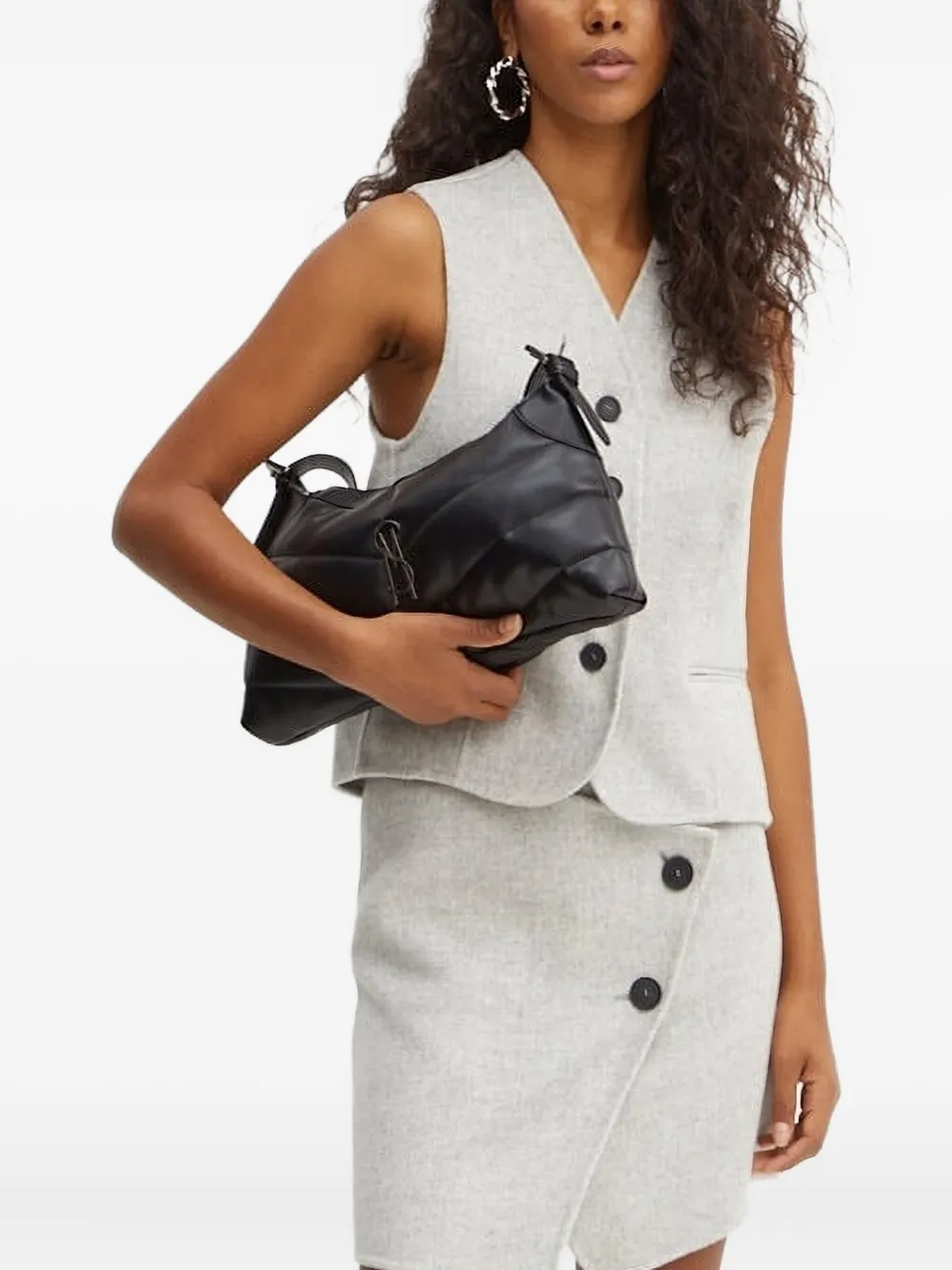 Liviana Conti button-fastening sleeveless vest | Grey | Image 1