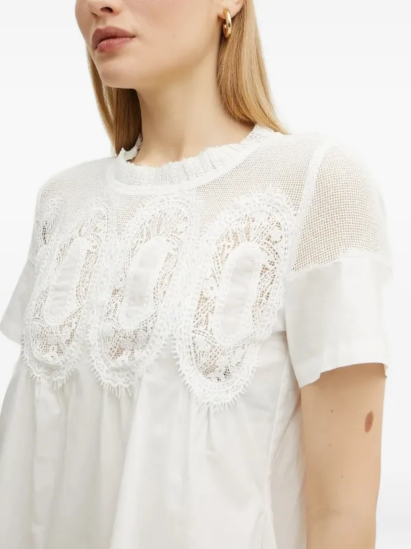 ERMANNO SCERVINO 刺繍 ドレス Ermanno Scervino Embroidery Mini Dress | ホワイト | FARFETCH JP