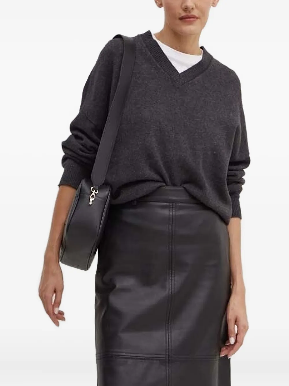 Liviana Conti v-neck sweater | Grey | Image 1