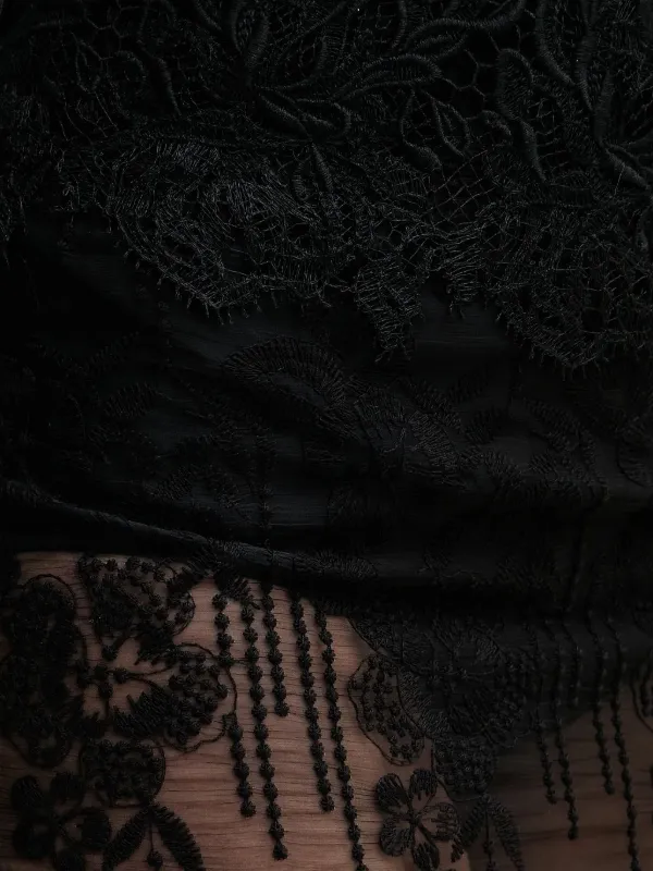 Ermanno Scervino lace-embroidered Midi Skirt | Black | FARFETCH
