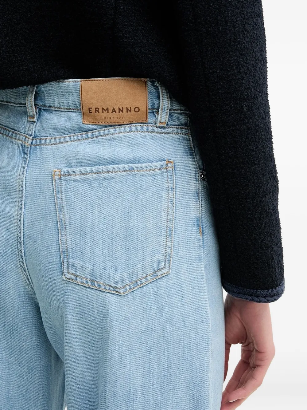 Ermanno Scervino Logo-patch Jeans In Blue