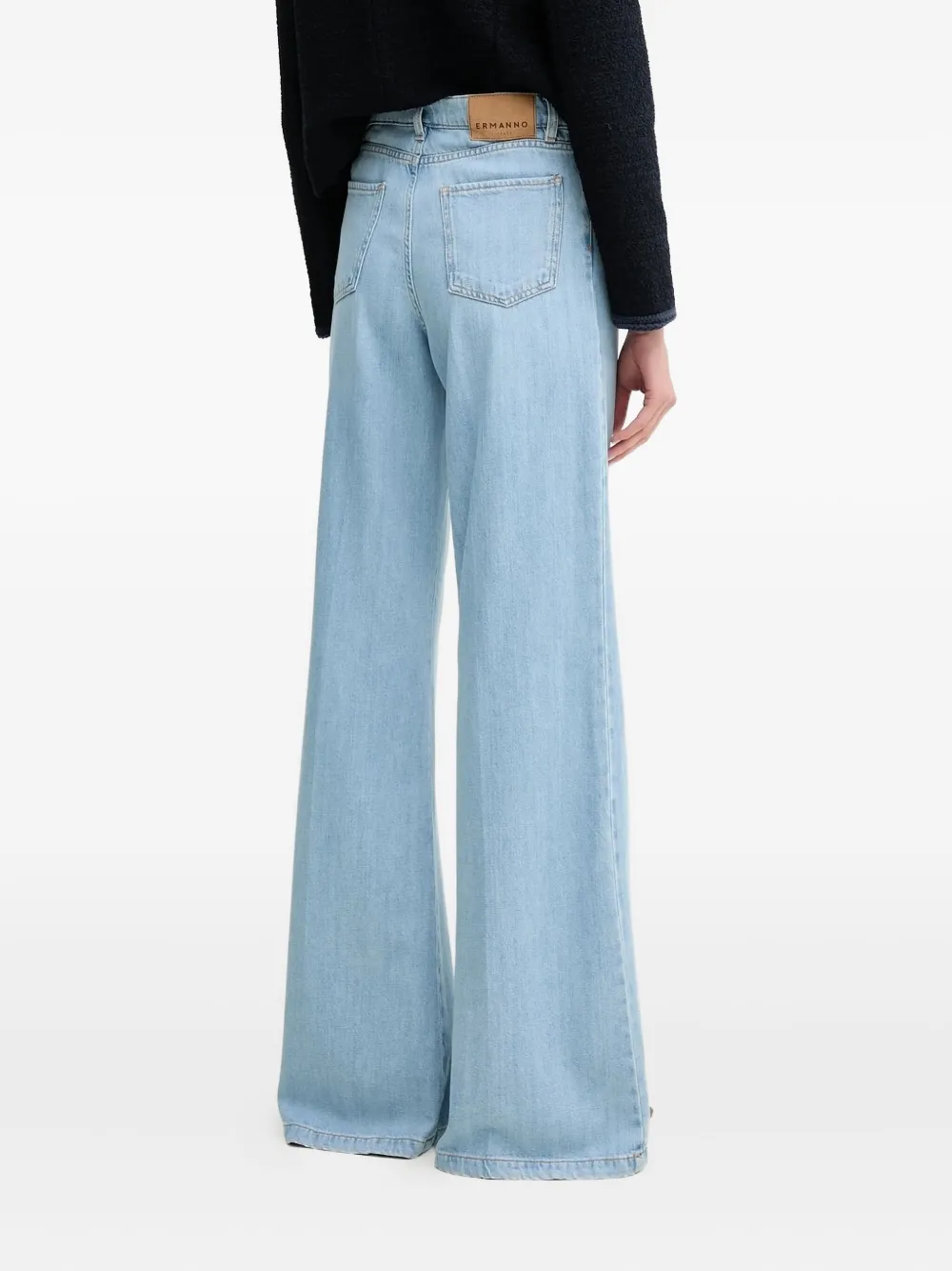 Ermanno Scervino Jeans met logopatch - Blauw