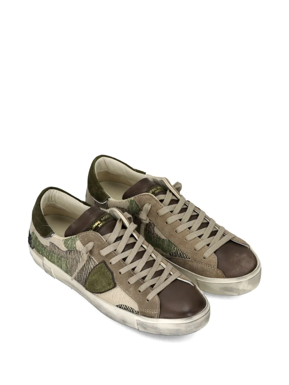 Philippe Model Paris camouflage-patterned low-top sneakers Brown