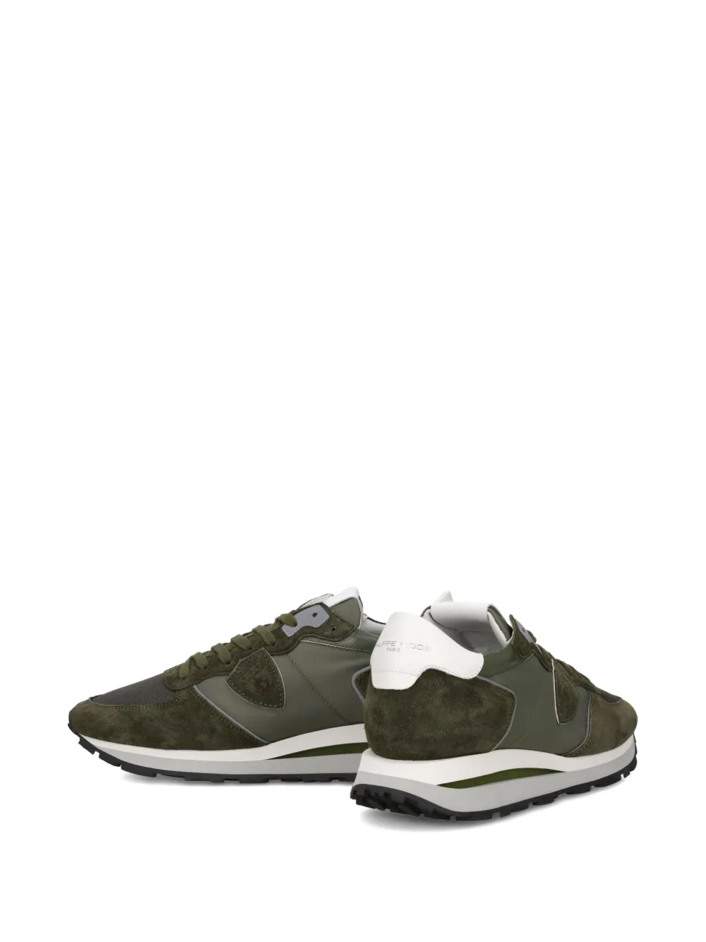 Philippe Model Paris Tropez Haute suede-panelled sneakers Green