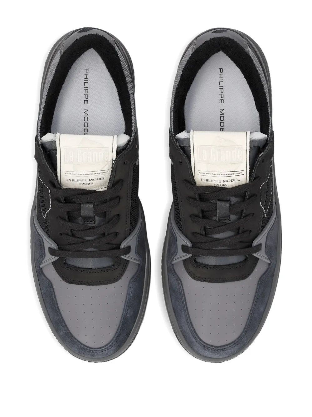 Philippe Model Paris mesh panelled low-top sneakers Grey