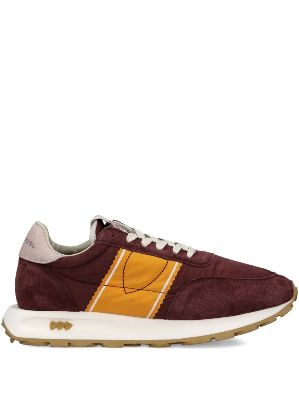 Philippe Model Paris suede-panelled sneakers Red