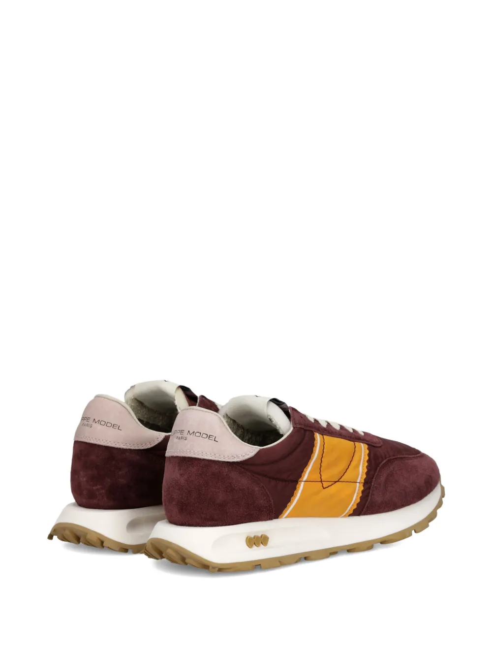 Philippe Model Paris suede-panelled sneakers Red