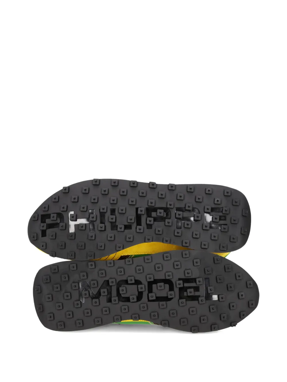 Philippe Model Paris suede-panel mesh sneakers Yellow