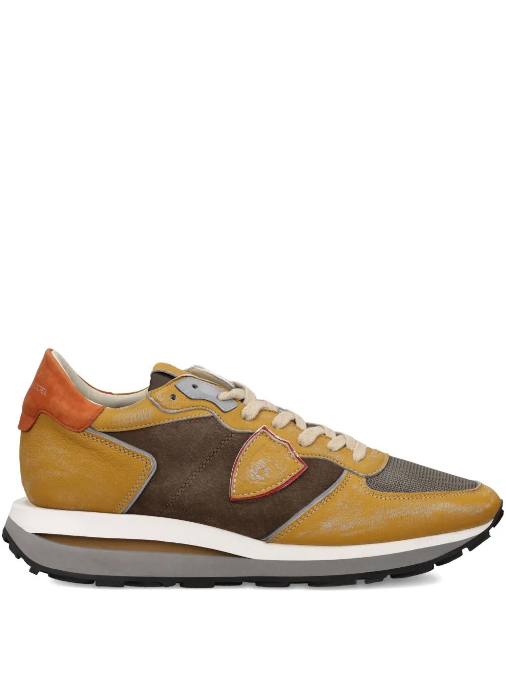 Philippe Model Paris Sneakers met colourblocking Bruin